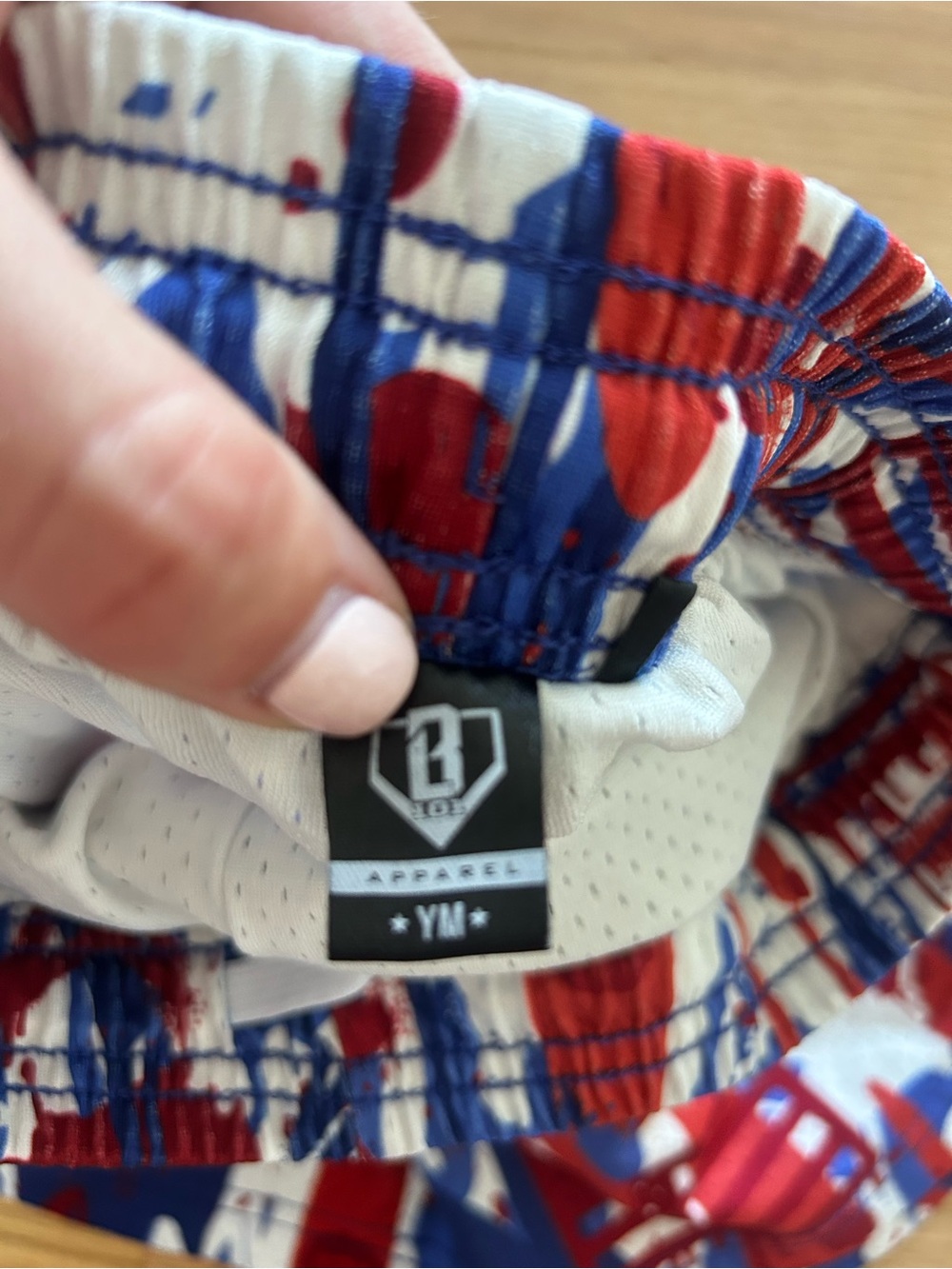 Baseball Lifestyle 101 White Blue Patriotic Shorts - Picture 2 of 2
